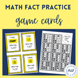 Math Fact Game Cards for First and Second Grades