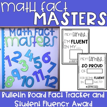 Preview of Math Fact Masters- Multiplication Fluency Tracker Bulletin Board