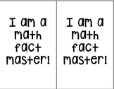 Math Fact Masters Posters