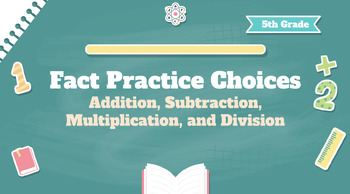 Preview of Math Fact Practice Games