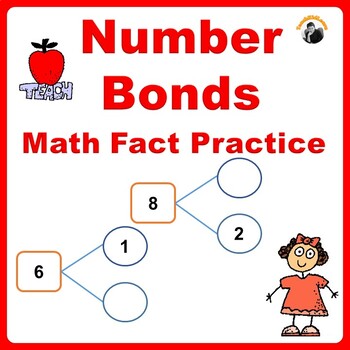 Preview of Math Fact Practice Number Bonds - Kindergarten Distance Learning