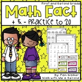 Math Fact Practice to 20 Addition and Subtraction