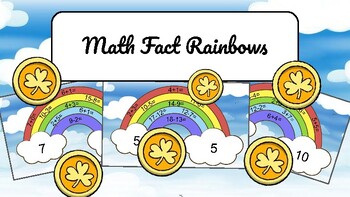 Preview of Math Fact Rainbows- Editable!