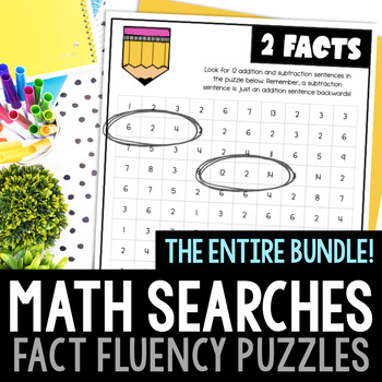 Preview of Math Fact Searches Bundle - Addition/Subtraction & Multiplication/Division