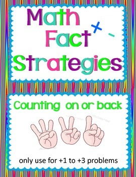 Preview of Math Fact Strategies Anchor Chart Cards