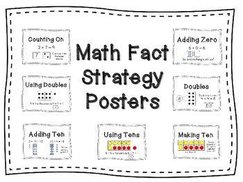 Preview of Math Fact Strategy Posters