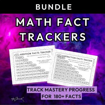 Preview of Math Fact Trackers [BUNDLE] | Data Trackers | Math Fluency Skills