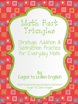 Preview of Math Fact Triangles - Add/Subtract 0-10, Doubles, Near-Doubles {Colored Sets}