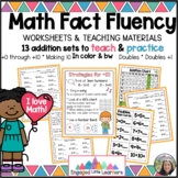 Math Fact Worksheets for 1st & 2nd Grade | Teaching Materi