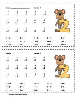 Math Fact Fluency Practice Worksheets Learn At Home Learning Packet