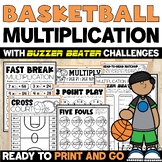 March Basketball Madness Multiplication Math Facts Fluency