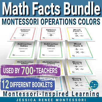 Preview of Montessori Math Facts to 20 - 1st Grade Fluency Addition & Subtraction Booklets