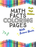 Math Facts Coloring Pages - Single Digit Addition Ebook
