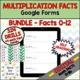 Math Facts - Digital Multiplication Drills BUNDLE Google F