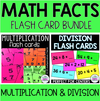 Preview of Math Facts Flash Cards BUNDLE (Multiplication and Division)