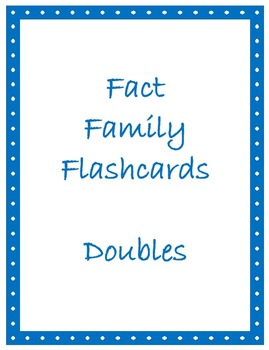 Preview of Math Facts Flashcards - Doubles Facts