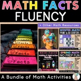 Math Facts Fluency Addition & Subtraction + Digital Math Center Boom Card Games