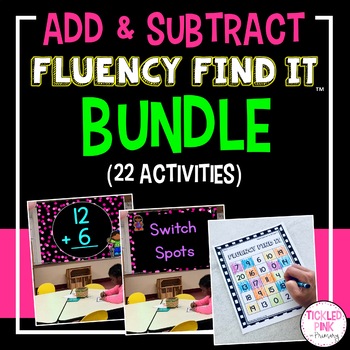 Preview of Math Facts Fluency Find It® BUNDLE (Addition and Subtraction to 20)