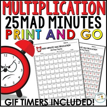 Preview of Math Facts Fluency | Multiplication Timed Tests