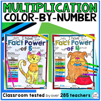 Preview of Multiplication Fact Practice | Multiplication Color by Number