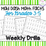 Math Facts Fluency Practice - Grades 3-5