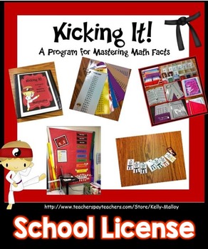 Preview of Math Facts Fluency Program - Kicking It Math School License Karate Math