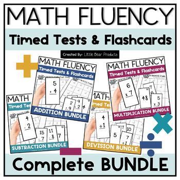 Preview of Math Facts Fluency Timed Tests BUNDLE | Basic Math Facts