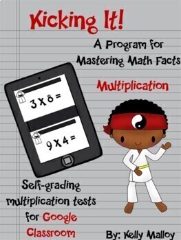 Preview of Math Facts Fluency Timed Tests Google Multiplication Drills Self Grading 