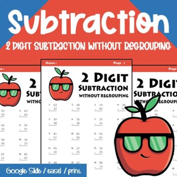 Preview of Math Facts Fluency Timed Tests Two Digit Subtraction With Regrouping Worksheets