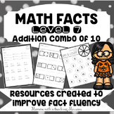 Math Facts Level 7 Fact Fluency Addition Combinations of 10 facts