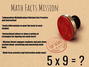 Preview of Math Facts Fluency Mission