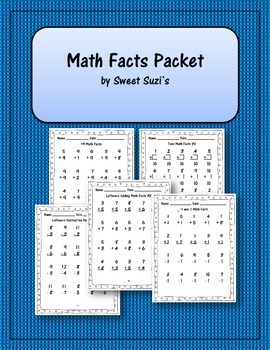 Preview of {FREE} Math Facts Packet