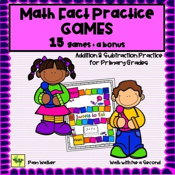 Preview of Math Fact Practice Games for Addition and Subtraction