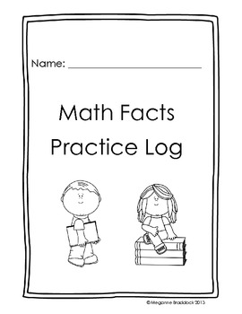 Preview of Math Facts Practice Log