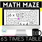 Math Facts Practice Maze Worksheet for 6s Fluency | Digita