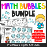 Math Facts Practice Worksheets Addition, Subtraction, Mult