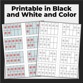 Math Facts | Subitizing Ten Frames Flashcards Multiples of 7 | TPT