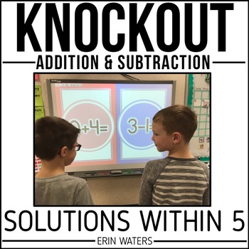 Preview of Math Facts Within 5 Game - KNOCKOUT - Addition & Subtraction Within 5
