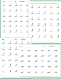 Math Facts Worksheets: Operations Bundle (30 per page, 1:3