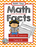 Math Facts - for practice-drill-assessment