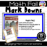 Math Fails for Percents for a Mark Down/Discount: Real Wor