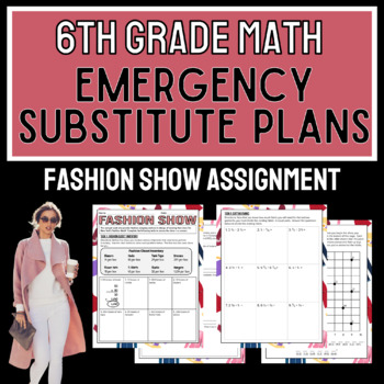 Preview of Math Fashion Show Activity, 6th Grade Math Emergency Substitute Plans
