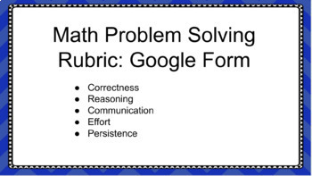 Preview of Math Feedback Rubric