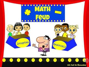 Preview of Math Feud Powerpoint Game for Middle School and Junior High