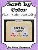 Math File Folder Activity ~ Sort by Color {Classifying Objects}