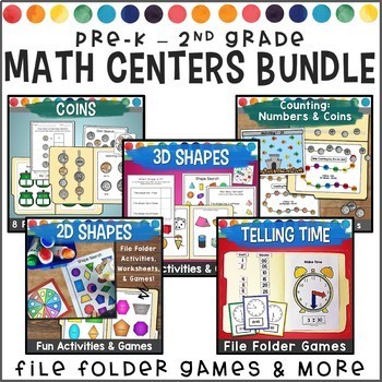 Number sets 1-10 math Centers File Folder Games Kindergarten Top Banana 