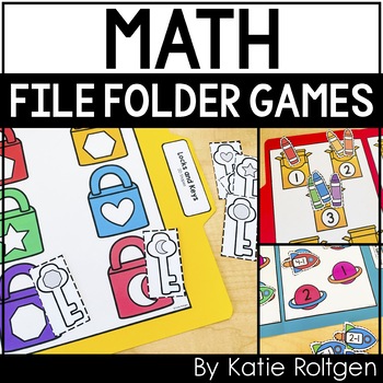 Preview of Math File Folder Games for Kindergarten