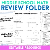Middle School Math Review Skills