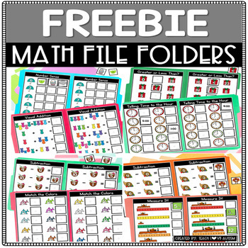 Preview of FREE Math File Folders for Math Centers