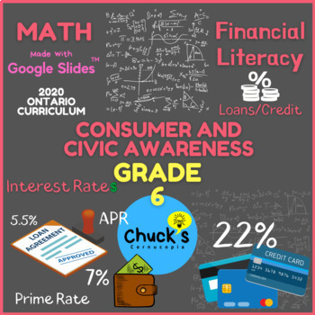 Preview of Math - Financial Literacy - Interest Rates - Loans/Credit on Google Slides™